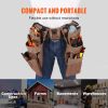 VEVOR 19 Pockets ool Belt, Adjusts from 32 Inches to 54 Inches, Polyester Heavy Duty Tool Pouch Bag, Detachable Tool Bag for Electrician, Carpenter