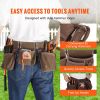 VEVOR 13 Pockets Tool Belt, Adjusts from 29 Inches to 54 Inches, Leather Heavy Duty Tool Pouch Bag with Dual Hammer Loops, Tool Bag for Electrician