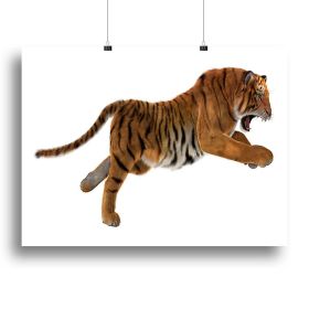 3D digital render of a hunting big cat Canvas Print or Poster (Type: Poster Print, size: 60" x 40" / 150cm x 100cm (approx))