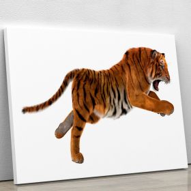 3D digital render of a hunting big cat Canvas Print or Poster (Type: Premium Framed Canvas Print, size: 44" x 33" / 110cm x 85cm (approx))